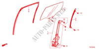 GLACE PORTE ARRIERE/REGULATEUR pour Honda CROSSTOUR EX 5 Portes 5 vitesses automatique 2010