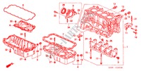 BLOC CYLINDRES/CARTER D'HUILE (SOHC/SOHC VTEC) pour Honda CIVIC LXI 3 Portes 5 vitesses manuelles 2000