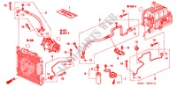 CLIMATISEUR (FLEXIBLES/TUYAUX)(RH) pour Honda CIVIC SIR 3 Portes 4 vitesses automatique 2000