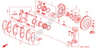 FREIN AVANT(1) pour Honda CIVIC LXI 3 Portes 4 vitesses automatique 2000