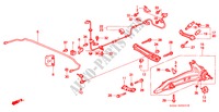STABILISATEUR ARRIERE/ BRAS INFERIEUR ARRIERE pour Honda CIVIC LXI 3 Portes 4 vitesses automatique 2000