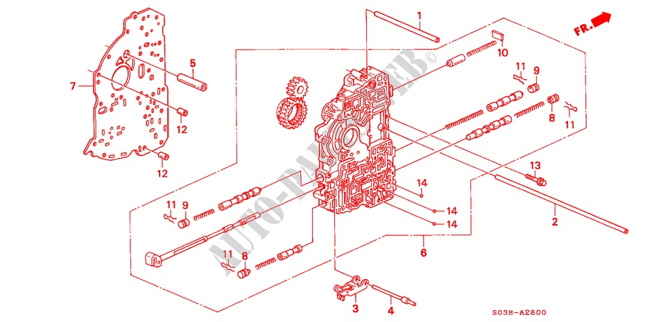 SOUPAPE PRINCIPALE(S4XA) pour Honda CIVIC SIR 3 Portes 4 vitesses automatique 2000