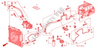 CLIMATISEUR (FLEXIBLES/TUYAUX)(RH) pour Honda CIVIC GLI 4 Portes 4 vitesses automatique 1997