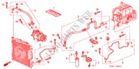 CLIMATISEUR (FLEXIBLES/TUYAUX)(RH) pour Honda CIVIC GLI 4 Portes 5 vitesses manuelles 2000