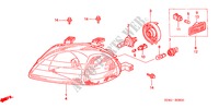 PROJECTEUR pour Honda CIVIC SIR 4 Portes 4 vitesses automatique 2000