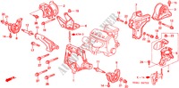 SUPPORTS DE MOTEUR(AT) (1) pour Honda CIVIC EXI 4 Portes 4 vitesses automatique 2000