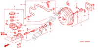 MAITRE CYLINDRE DE FREIN/ ALIMENTATION PRINCIPALE(LH) pour Honda CIVIC EXI 4 Portes 4 vitesses automatique 2001