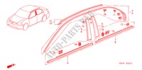 MOULAGE pour Honda CIVIC 1.6 ES 4 Portes 5 vitesses manuelles 2005