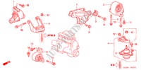 SUPPORTS DE MOTEUR(AT) pour Honda CIVIC 1.6 LS 4 Portes 4 vitesses automatique 2005
