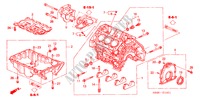 BLOC CYLINDRES/CARTER D'HUILE (V6) pour Honda ACCORD 3.0V6 4 Portes 4 vitesses automatique 2000