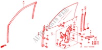 FENETRE DE PORTE AVANT pour Honda ACCORD EXI 4 Portes 4 vitesses automatique 2000