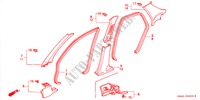 GARNITURE DE MONTANT(LH) pour Honda ACCORD V6 4 Portes 4 vitesses automatique 2000