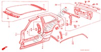 STRUCTURE DE CARROSSERIE(3)(3 PORTES) pour Honda ACCORD EX 3 Portes 5 vitesses manuelles 1982