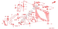 FLEXIBLE DE RADIATEUR/RESERVOIR DE RESERVE('04 ) pour Honda JAZZ 1.4LX 5 Portes full automatique 2004