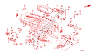 PANNEAU D'INSTRUMENT/GARNITURE(E,Q,T,U) pour Honda CIVIC WAGON DX 5 Portes 5 vitesses manuelles 1984