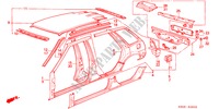 STRUCTURE DE CARROSSERIE(3) pour Honda CIVIC WAGON DX 5 Portes 5 vitesses manuelles 1985
