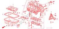 BLOC CYLINDRES/CARTER D'HUILE pour Honda LEGEND EX 4 Portes 4 vitesses automatique 1989