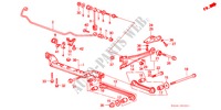 BRAS INFERIEUR ARRIERE/ STABILISATEUR ARRIERE(2) pour Honda LEGEND 2.7I 4 Portes 4 vitesses automatique 1989