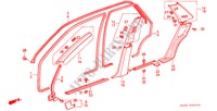 ENJOLIVURES DE PORTE pour Honda LEGEND ZI 4 Portes 5 vitesses manuelles 1989
