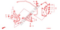 STABILISATEUR AVANT/ BRAS INFERIEUR AVANT pour Honda CITY S 4 Portes 5 vitesses manuelles 2007
