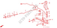 STABILISATEUR AVANT/AVANT BRAS INFERIEUR pour Honda PRELUDE 4WS 2.0 SI 2 Portes 5 vitesses manuelles 1989