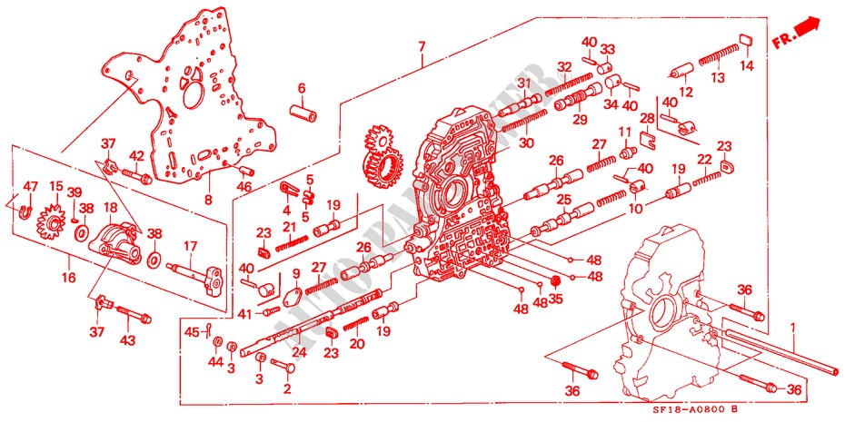 SOUPAPE PRINCIPALE pour Honda PRELUDE 2.0SI 2 Portes 4 vitesses automatique 1988