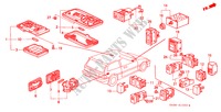 PLAFONNIER/COMMUTATEUR pour Honda CIVIC DX 1300 3 Portes 4 vitesses automatique 1988