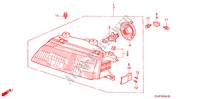 PROJECTEUR(2) pour Honda CIVIC DX 1300 4 Portes 4 vitesses automatique 1991