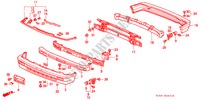 PARE CHOCS(2) pour Honda CIVIC SHUTTLE GL 5 Portes 5 vitesses manuelles 1990