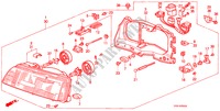 PROJECTEUR(1) pour Honda CIVIC WAGON RTX 5 Portes 5 vitesses manuelles 1988