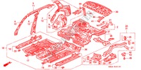 STRUCTURE DE CARROSSERIE(2) pour Honda ACCORD EX 4 Portes 5 vitesses manuelles 1990