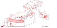 FEUX AVANT COMBINES (RH) pour Honda LEGEND COUPE LEGEND 2 Portes 4 vitesses automatique 1993