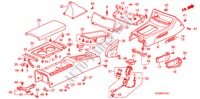 CONSOLE(LH) pour Honda CIVIC CRX SI-T 2 Portes 5 vitesses manuelles 1992