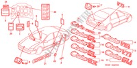 EMBLEMES pour Honda CIVIC SI 4 Portes 5 vitesses manuelles 1995