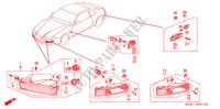 FEUX AVANT COMBINES pour Honda PRELUDE S 2 Portes 5 vitesses manuelles 1996
