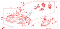 PROJECTEUR(2) pour Honda PRELUDE SI 2 Portes 5 vitesses manuelles 1994