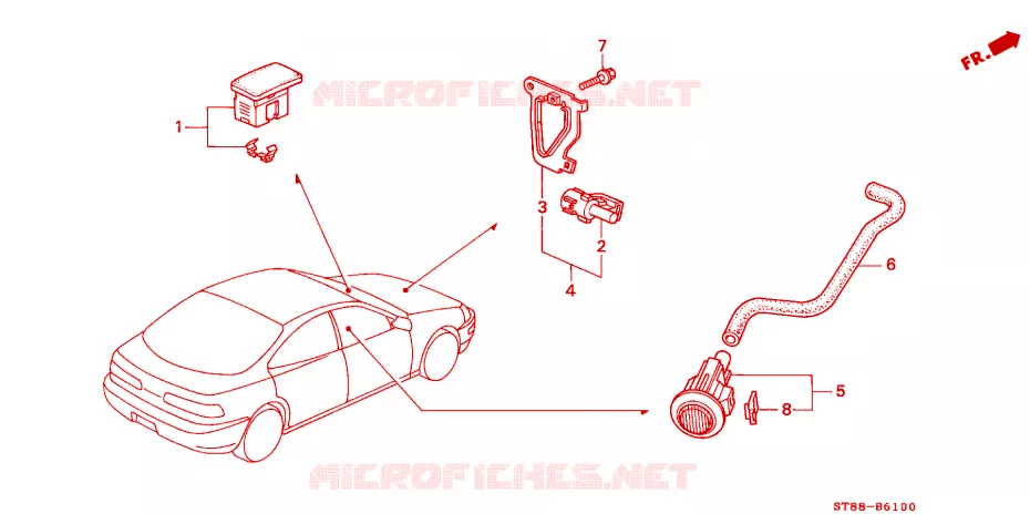 CLIMATISEUR(CAPTEUR) Honda  INTEGRA 1995 GS-R 4 vitesses automatique 