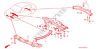 CORPS ARRIERE/MEMBRURE TRANSVERSALE pour Honda ACCORD EXI 4 Portes 5 vitesses manuelles 1994