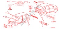 EMBLEMES/ETIQUETTES DE PRECAUTIONS pour Honda CR-V RVSI         INDIA 5 Portes 5 vitesses automatique 2010