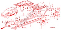 GARNITURE DE LONGRINE LATERALE/PROTECTION pour Honda CR-V RVSI 5 Portes 5 vitesses automatique 2010