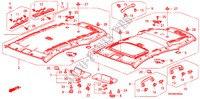 GARNITURE DE PLAFOND pour Honda CR-V 4WD 5 Portes 5 vitesses automatique 2009