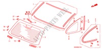 PARE BRISE ARRIERE/VITRE DE CUSTODE pour Honda CR-V 4WD 5 Portes 5 vitesses automatique 2009