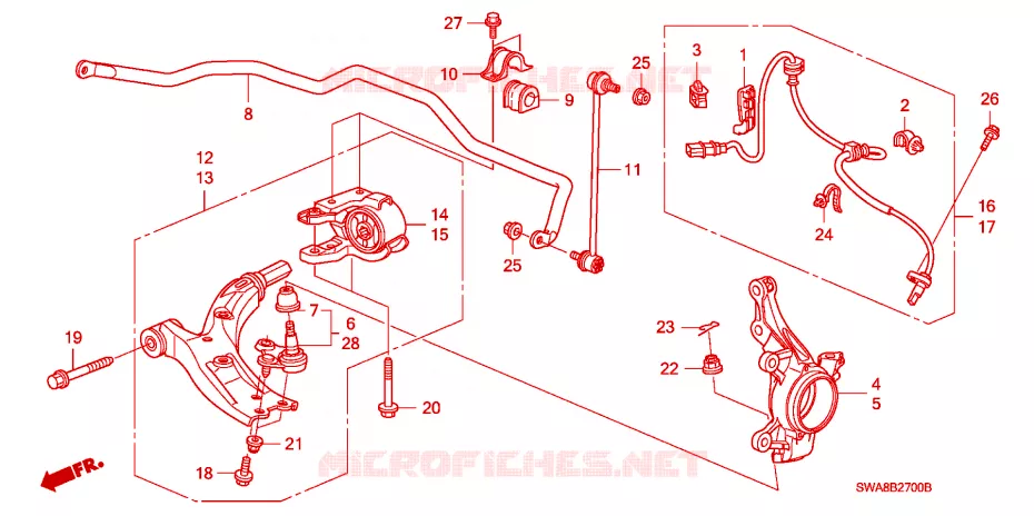 ARTICULATION AVANT Honda  CRV 2008 RVI INDIA 6 vitesses manuelles 