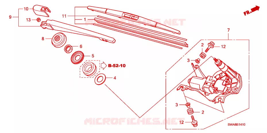 ESSUIE-GLACE ARRIERE Honda  CRV 2007 RVI INDIA 5 vitesses automatique 