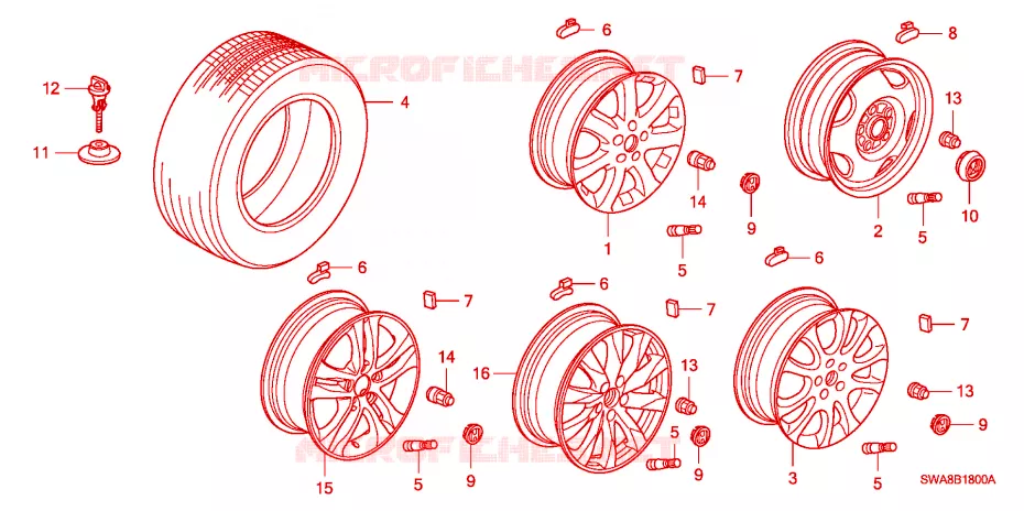 PNEU/DISQUES DE ROUES Honda  CRV 2007 RVSI 5 vitesses automatique 