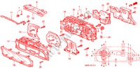 COMPTEUR COMBINE COMPOSANTS(98/99) pour Honda ODYSSEY EXCLUSIVE 5 Portes 4 vitesses automatique 1998