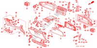 GARNITURE D'INSTRUMENT(LH) pour Honda ODYSSEY EXI 5 Portes 4 vitesses automatique 1999