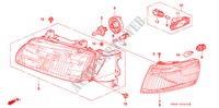 PROJECTEUR pour Honda ODYSSEY EXI 5 Portes 4 vitesses automatique 1997