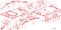 GARNITURE DE PLAFOND pour Honda ACCORD VTI-L 4 Portes 5 vitesses automatique 2009