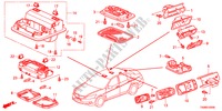 PLAFONNIER pour Honda ACCORD 2.0LX 4 Portes 5 vitesses manuelles 2011